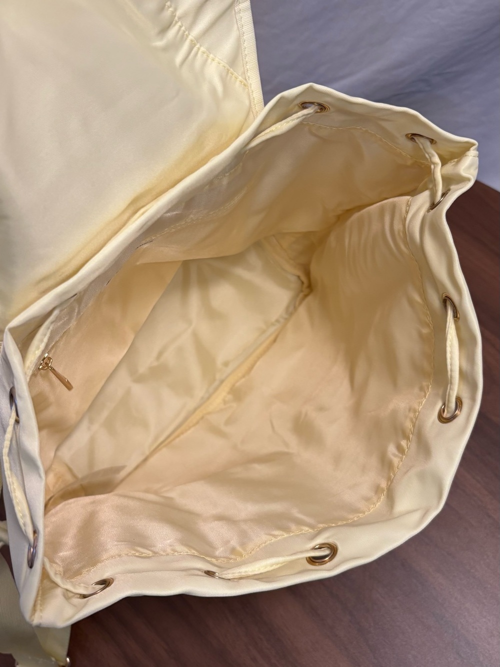 Butter Yellow Women's Drawstring Backpack - Picture 4 of 8